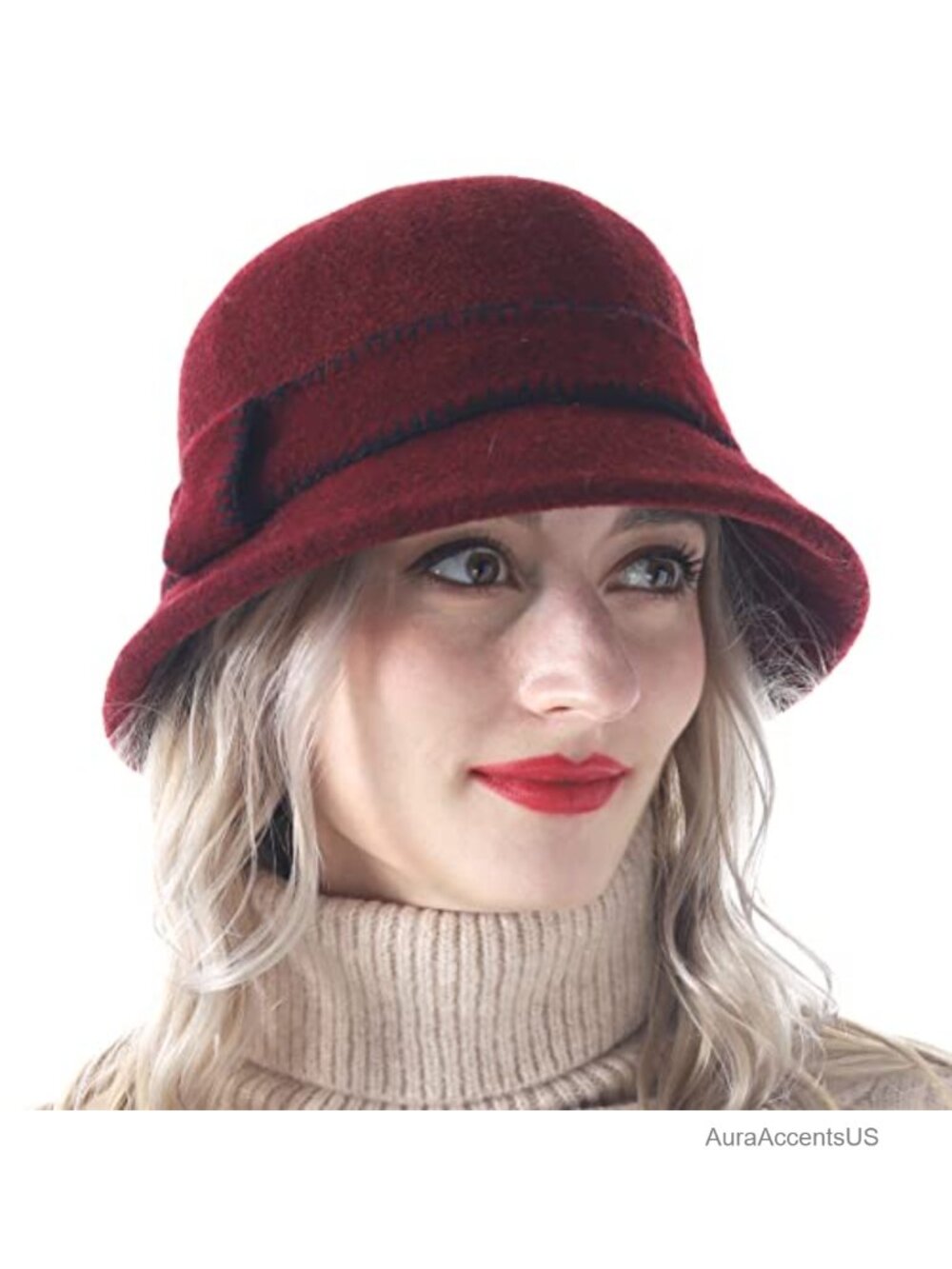Wool Blend Bucket Hat Crushable Packable Adjustable Winter Cloche